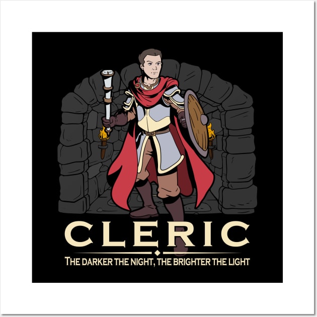 D20 Roleplay Character - Cleric Wall Art by Modern Medieval Design